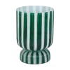 Present time - Vase Rayado Retro medium retro green