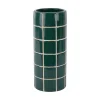 Present time - Vase Retro Tiles round medium retro green