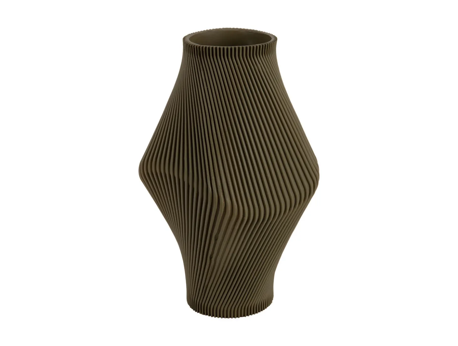 Present time - Vase Twisted Rib large army green