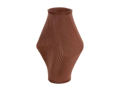Present time - Vase Twisted Rib large warm brown