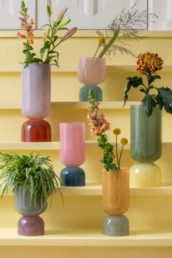 Present time - Vase Variado Colores large jungle green w. soft yellow