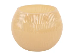 Present time - Votive Chique Ribbed large glass latte brown