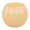 Present time - Votive Chique Ribbed small glass latte brown