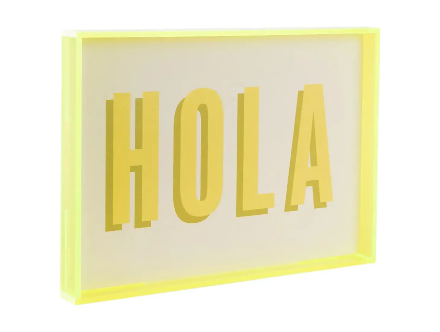 Present time - Wall art Hola medium bright green