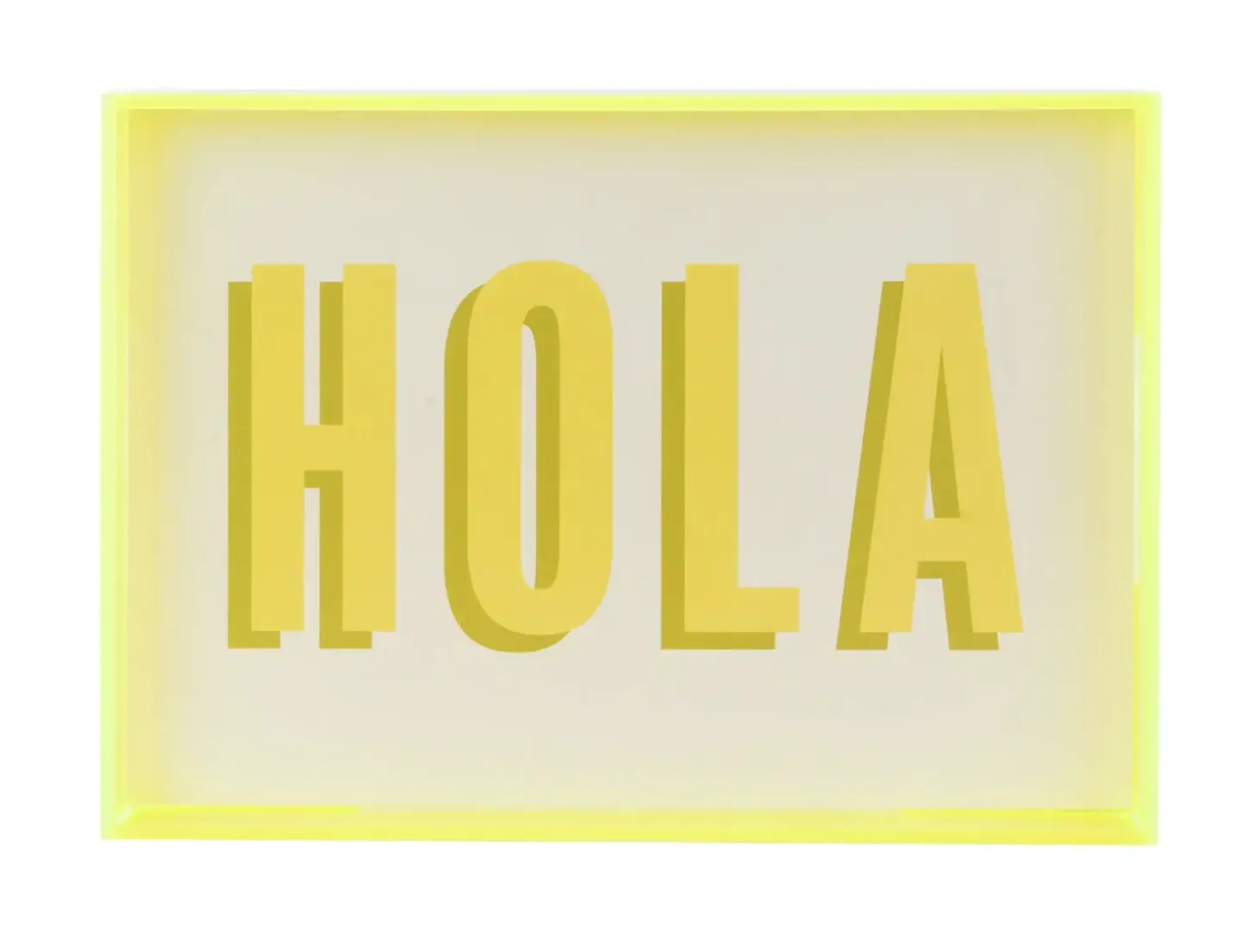 Present time - Wall art Hola medium bright green