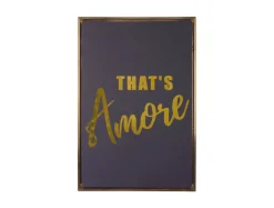 Present time - Wall art That's Amore canvas medium black, gold foil