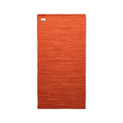 Rug Solid - Bomuldstæppe, orange - 75x200 cm.