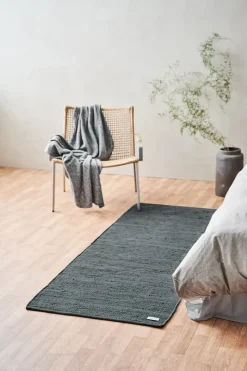 Rug Solid - Bomuldstæppe, steel grey - 60x90 cm.