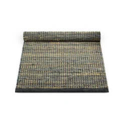 Rug Solid - Tæppe jute læder, graphite - 75x200 cm.