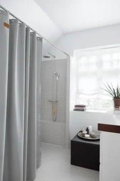 Skriver Collection - Badeforhæng - Orlando - Lysegrå - 150x200 cm