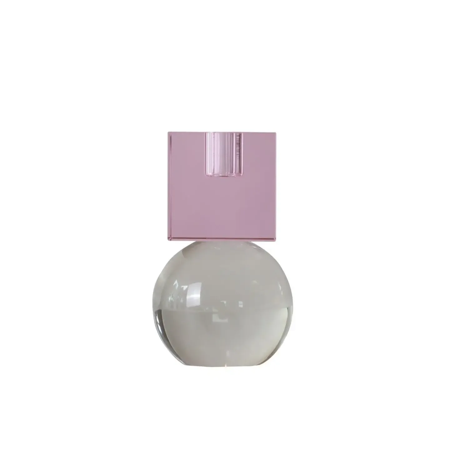 Specktrum - Lysestage - Couple - Pink/Klar