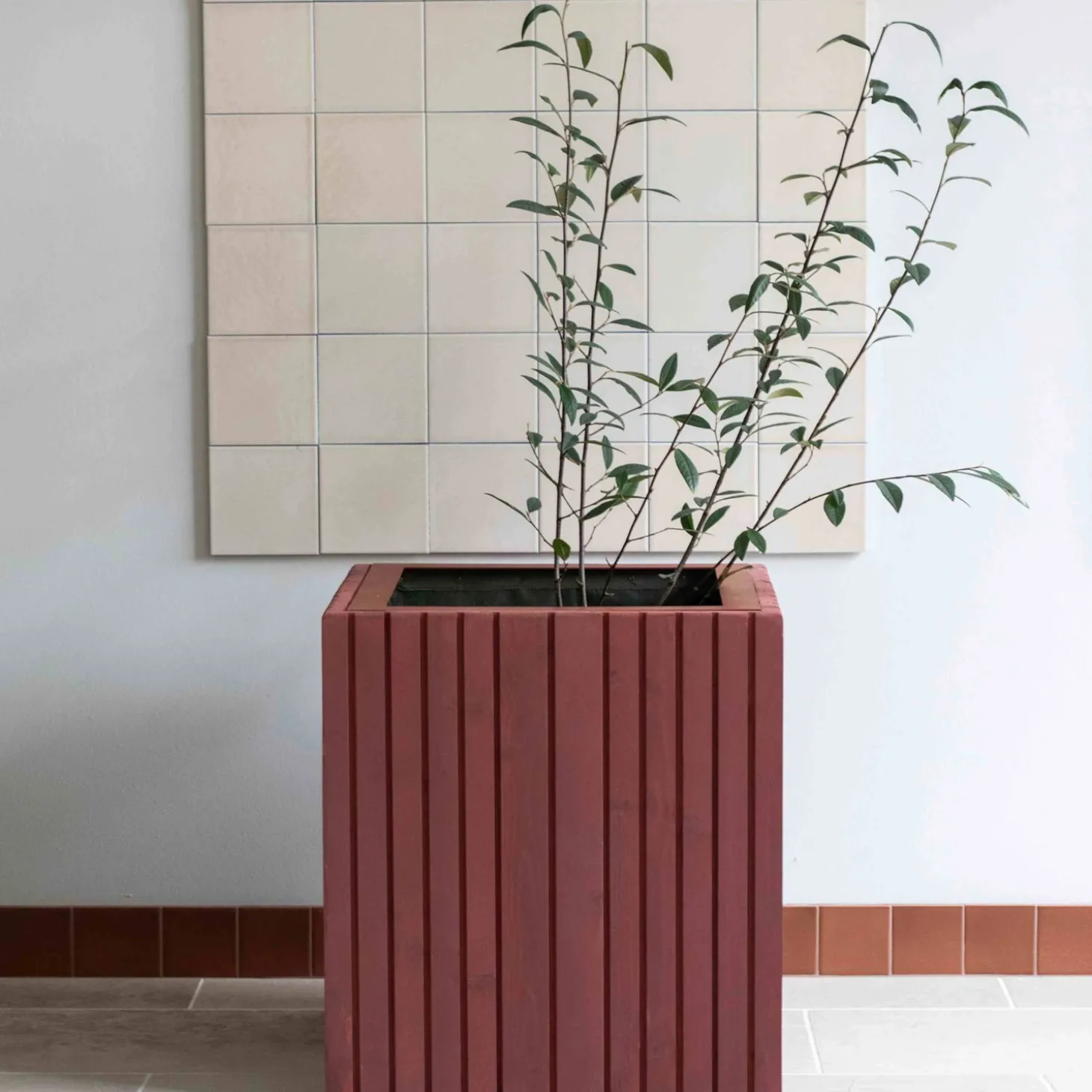 SQUARELY COPENHAGEN - Plantekasse - Unfold SQUARE - Natur - 60 x 60 x 56 cm