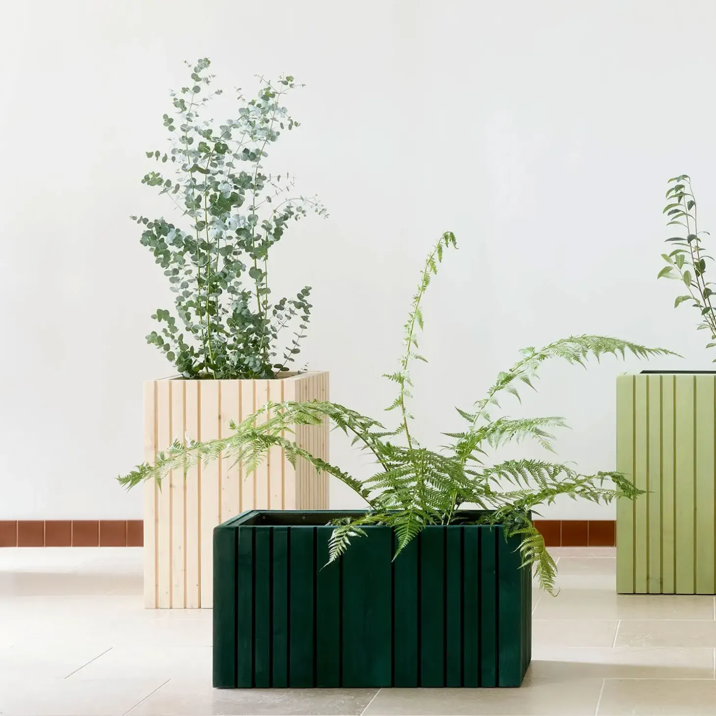 SQUARELY COPENHAGEN - Plantekasse - Unfold SQUARE TALL - Natur - 47 x 52 x 70cm