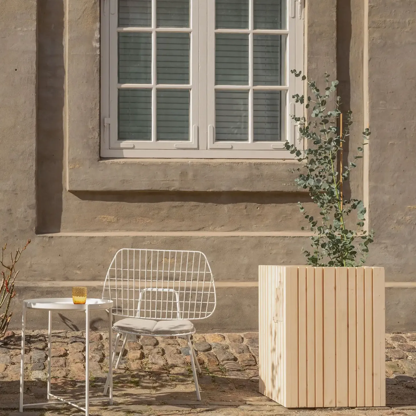 SQUARELY COPENHAGEN - Plantekasse - Unfold SQUARE TALL - Natur - 47 x 52 x 70cm