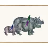 The Dybdahl - Plakat 30x40 cm. - Rhinos and Birds - Papir