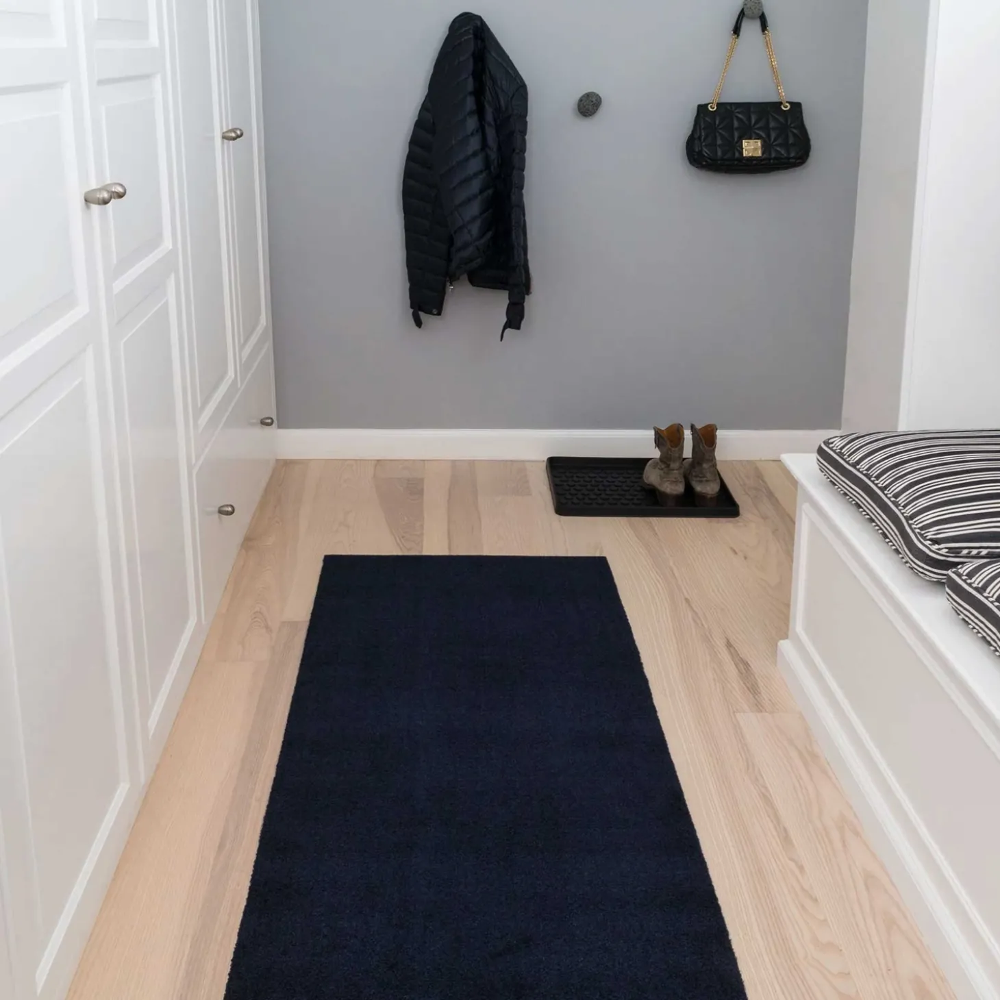 Tica Copenhagen - Løber/Smudsmåtte - Ensfarvet - Mørkeblå - 67x200 cm