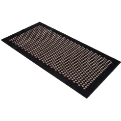 Tica Copenhagen - Smudsmåtte - Dots - Sort/Sand - 67x120 cm