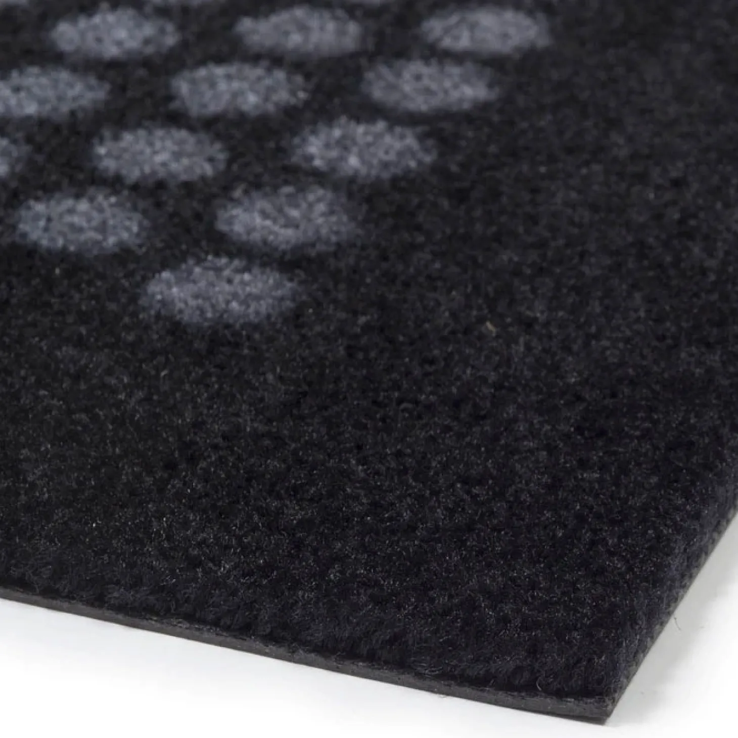 Tica Copenhagen - Smudsmåtte - Dots - Sort/grå - 67x200 cm