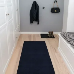 Tica Copenhagen - Smudsmåtte - Ensfarvet - Mørkeblå - 67x150 cm