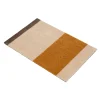 Tica Copenhagen - Smudsmåtte - Stripes Horizon - Ivory-Dijon-Brown - 90x130 cm