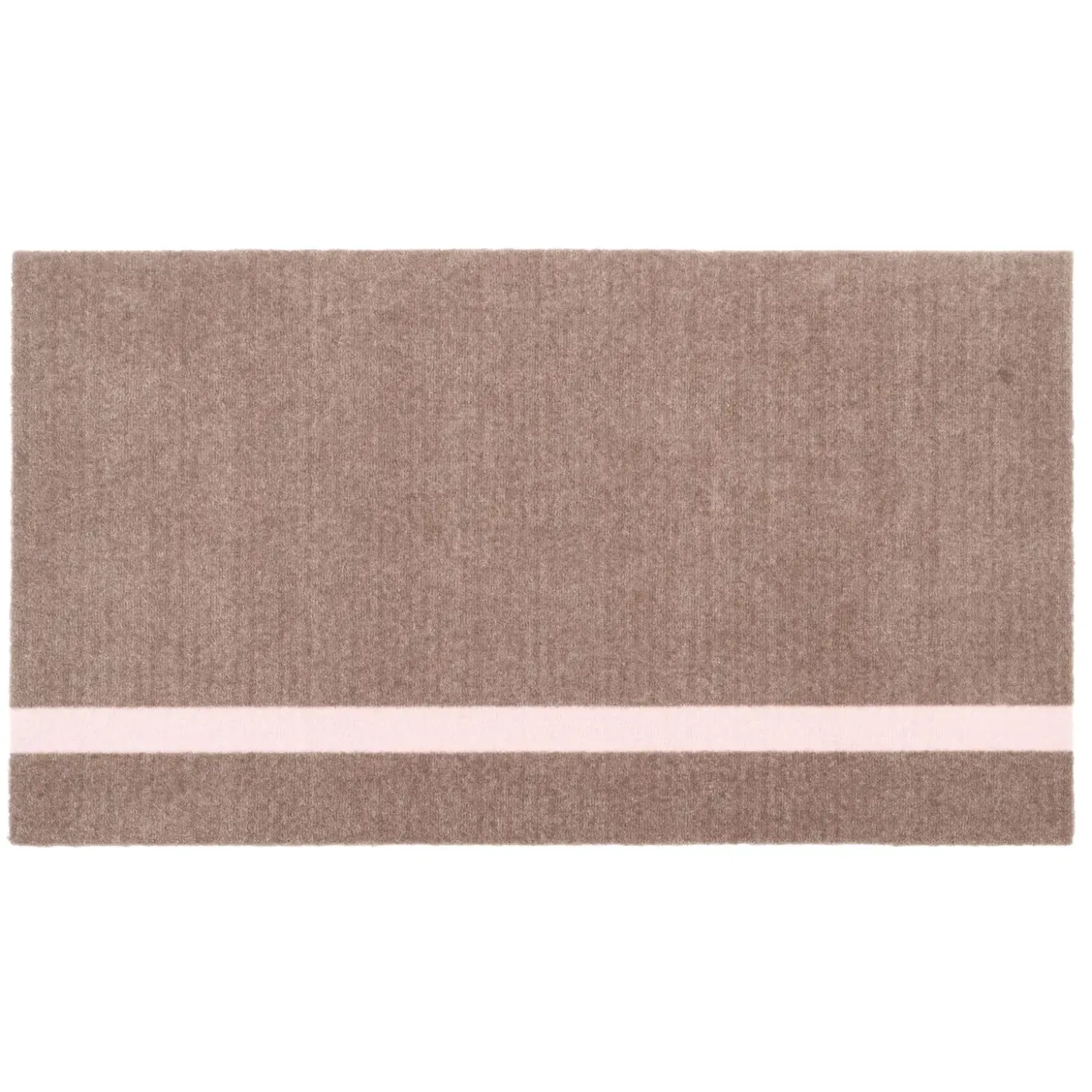 Tica Copenhagen - Smudsmåtte - Stripes Vertical - Lyserød/Sand - 90x200 cm