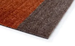 Tica Copenhagen - Smudsmåtte - Stripes Horizon - Sand/Brun/Terracota - 90x200 cm