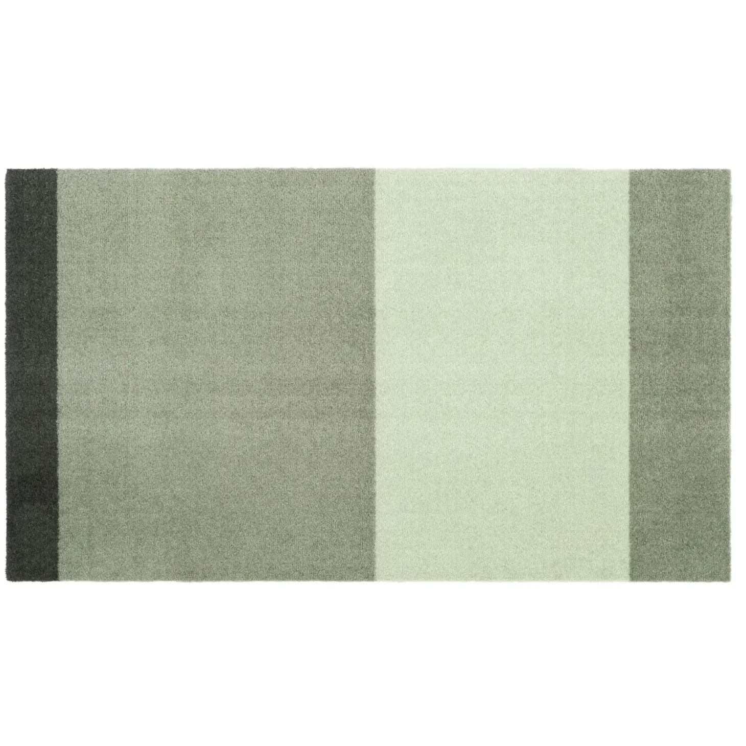 Tica Copenhagen - Smudsmåtte - Stripes Horizon - Lysegrøn/Støvet/Mørkegrøn - 90x200 cm