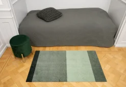 Tica Copenhagen - Smudsmåtte - Stripes Horizon - Lysegrøn/Støvet/Mørkegrøn - 90x200 cm