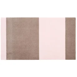 Tica Copenhagen - Smudsmåtte - Stripes Horizon - Sand/Lyserød - 90x130 cm