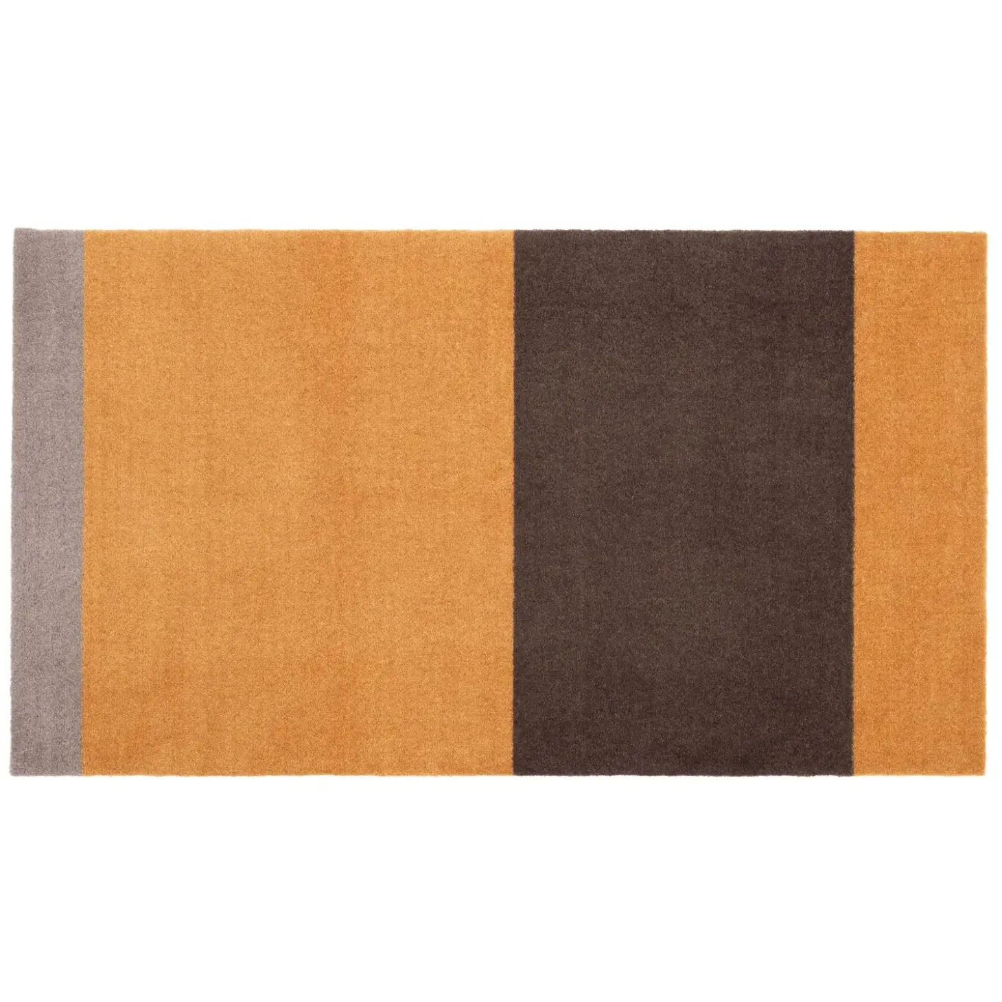 Tica Copenhagen - Smudsmåtte - Stripes Horizon - Sand/Brun/Dijon - 90x130 cm