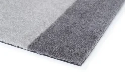 Tica Copenhagen - Smudsmåtte - Stripes Horizon - Steelgrey/Lysegrå - 90x130 cm