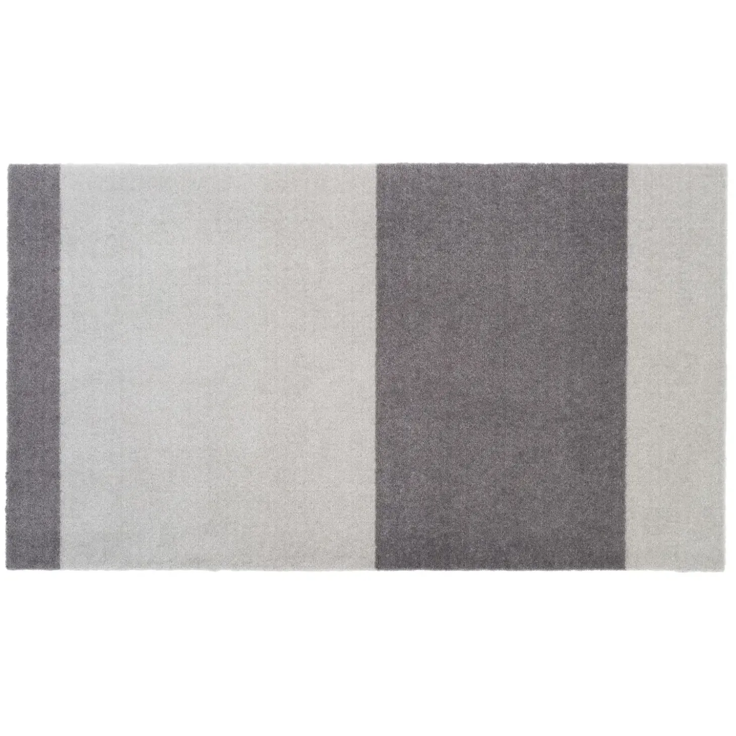 Tica Copenhagen - Smudsmåtte - Stripes Horizon - Steelgrey/Lysegrå - 67x120 cm