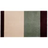 Tica Copenhagen - Smudsmåtte - Stripes Horizon - Grøn/Ivory/Bordeaux - 67x120 cm