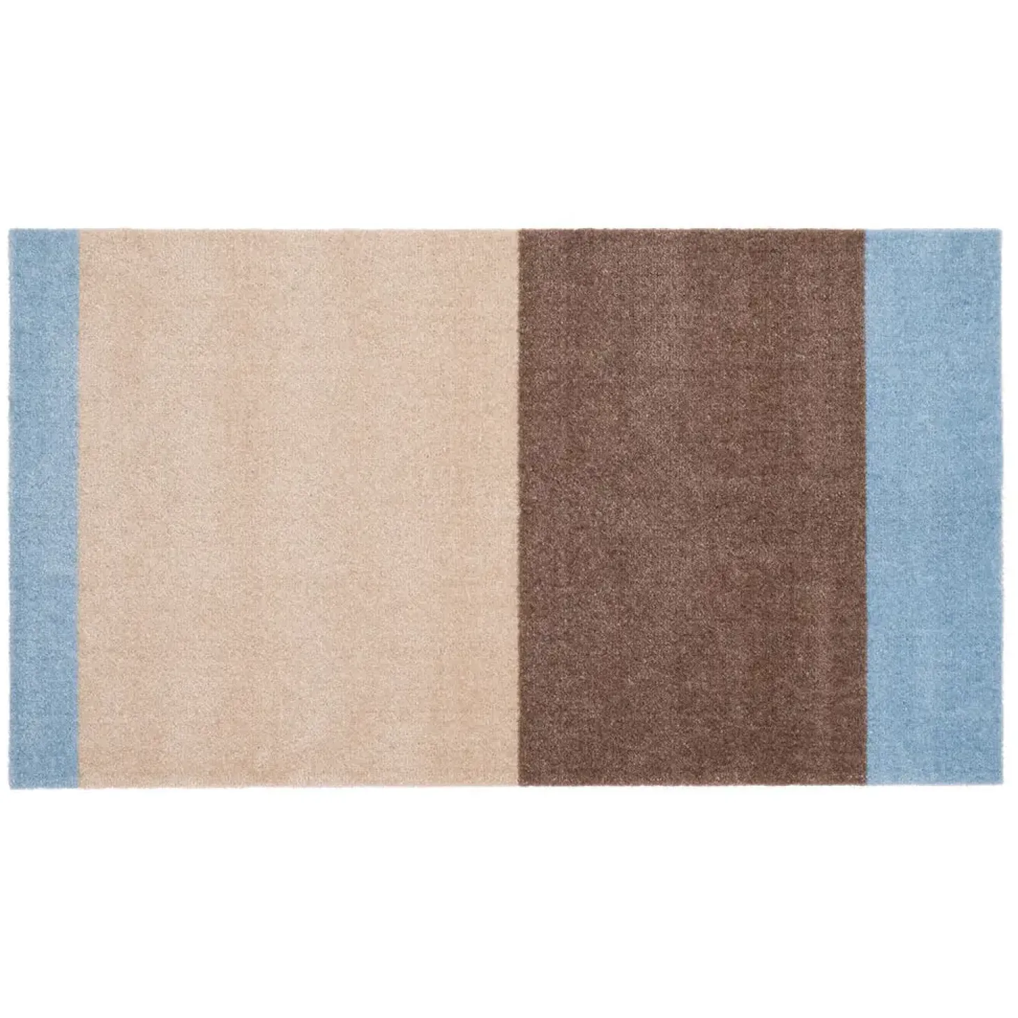 Tica Copenhagen - Smudsmåtte - Stripes Horizon - Lyseblå/Ivory/Sand - 40x60 cm