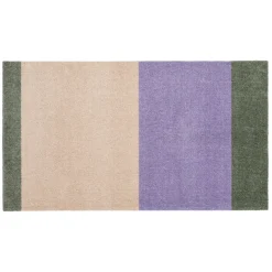 Tica Copenhagen - Smudsmåtte - Stripes Horizon - Lilla/Ivory/Grøn - 40x60 cm