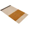 Tica Copenhagen - Smudsmåtte - Stripes Horizon - Ivory-Dijon-Brown - 67x120 cm