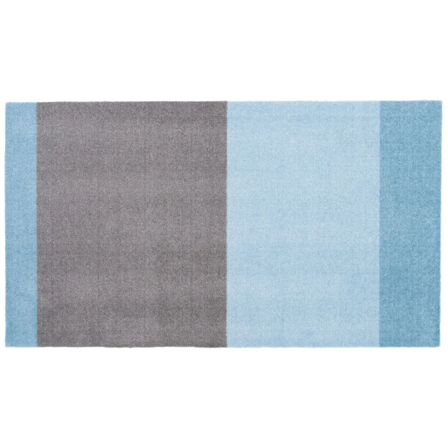 Tica Copenhagen - Smudsmåtte - Stripes Horizon - Blå/Steelgrey - 40x60 cm