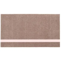 Tica Copenhagen - Smudsmåtte - Stripes Vertical - Sand/Lyserød - 67x120 cm