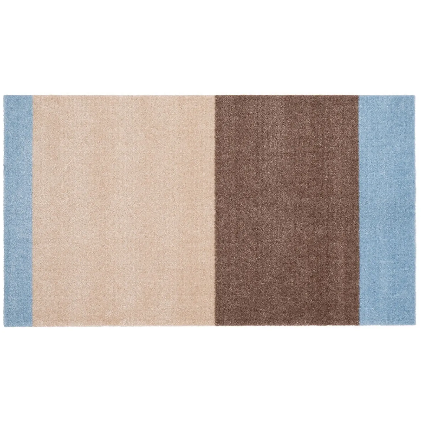 Tica Copenhagen - Smudsmåtte - Stripes Horizon - Lyseblå/Ivory/Sand - 67x120 cm
