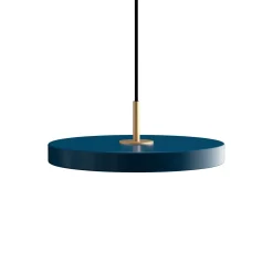Umage - Asteria pendel m/ messingtop - mini - petrol blue (Ø31 cm)