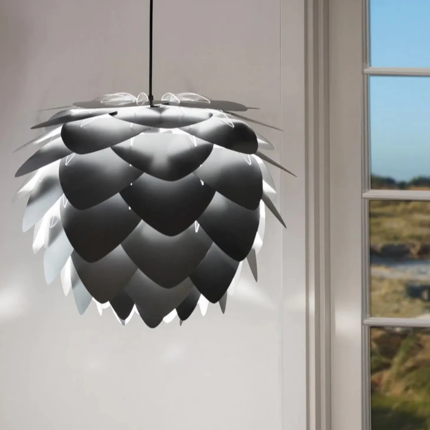 Umage - Lampeskærm - Aluvia Pendel - Anthracite grey - Medium Ø59 cm