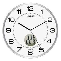 UNILUX - Væg Ur - TEMPUS - Sølv