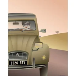 VISSEVASSE - 2CV Citroën plakat - 50x70 cm