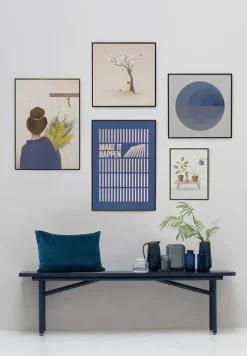 VISSEVASSE - Gradient blue plakat - 50x50 cm