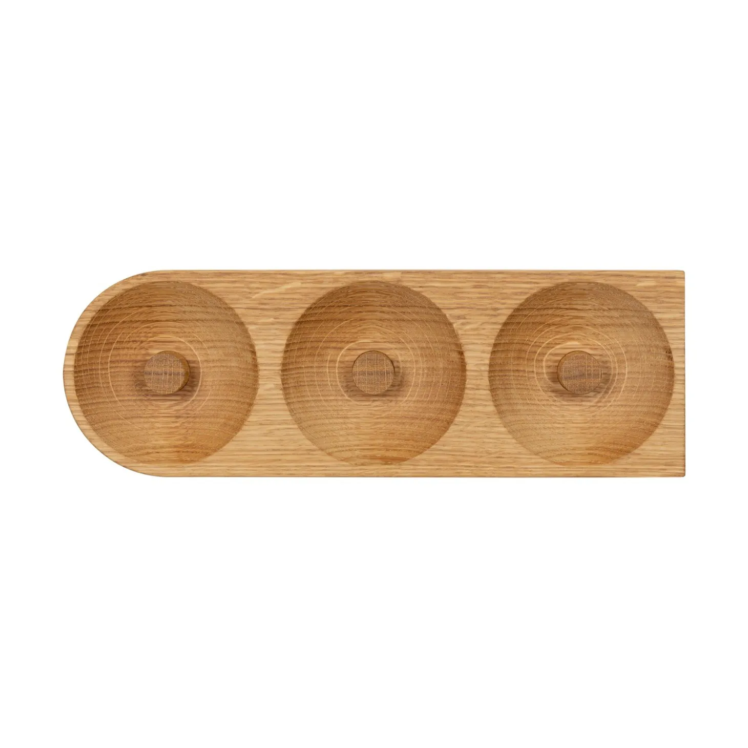 We Do Wood - Solid Hook, 3 Hooks, Oak